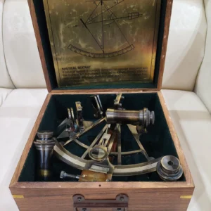 Personalized Tamaya Sextant 1712 Replica – Royal Navy Celestial Navigation Instrument, Brass Maritime Collectible