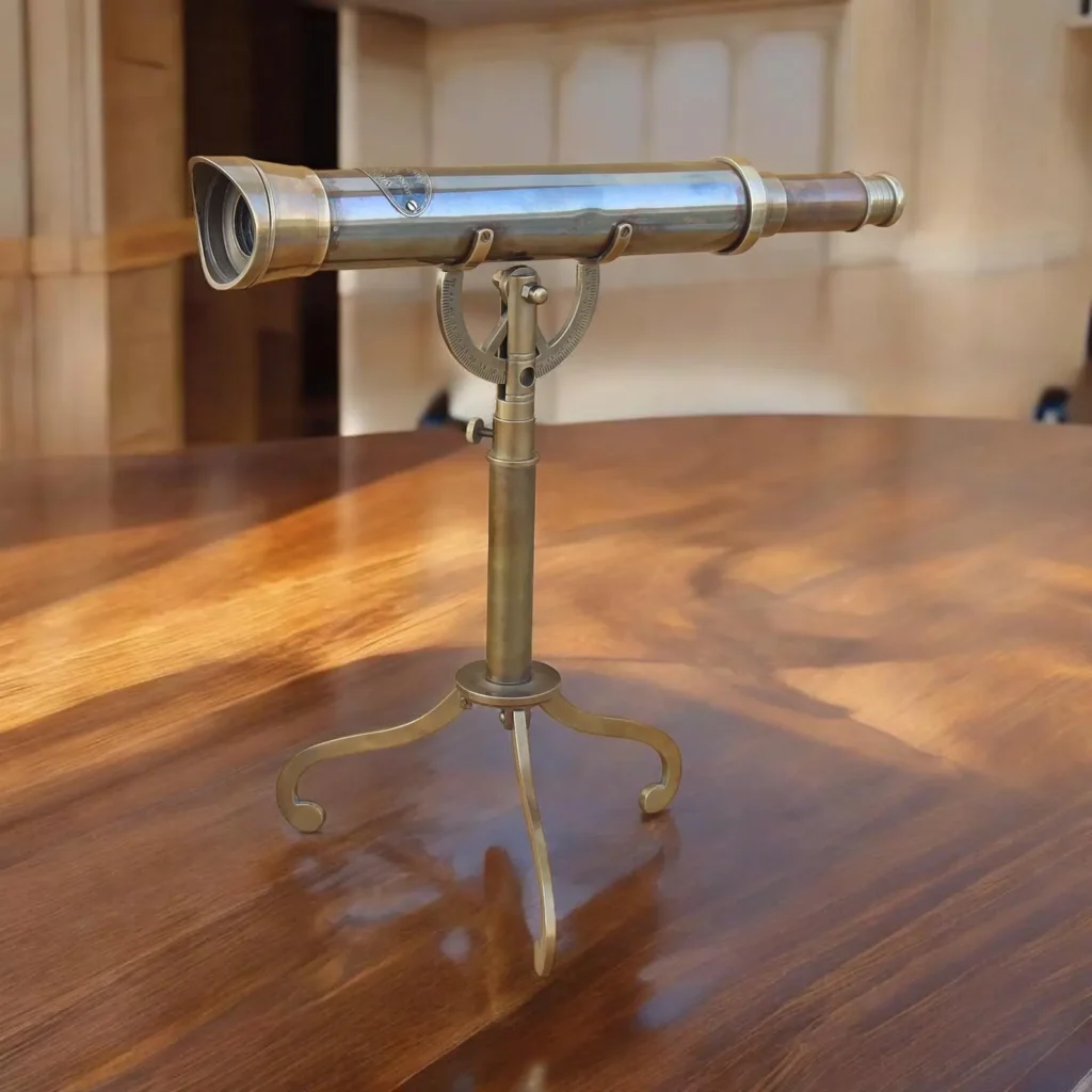 Personalised Bronze Library Telescope with Stand