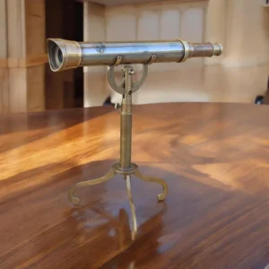 Personalised Bronze Library Telescope with Stand