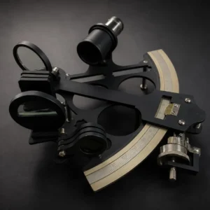 Vintage Nautical Sextant Marine Navigation Instrument with Wooden Box Handmade Maritime Decor Gift