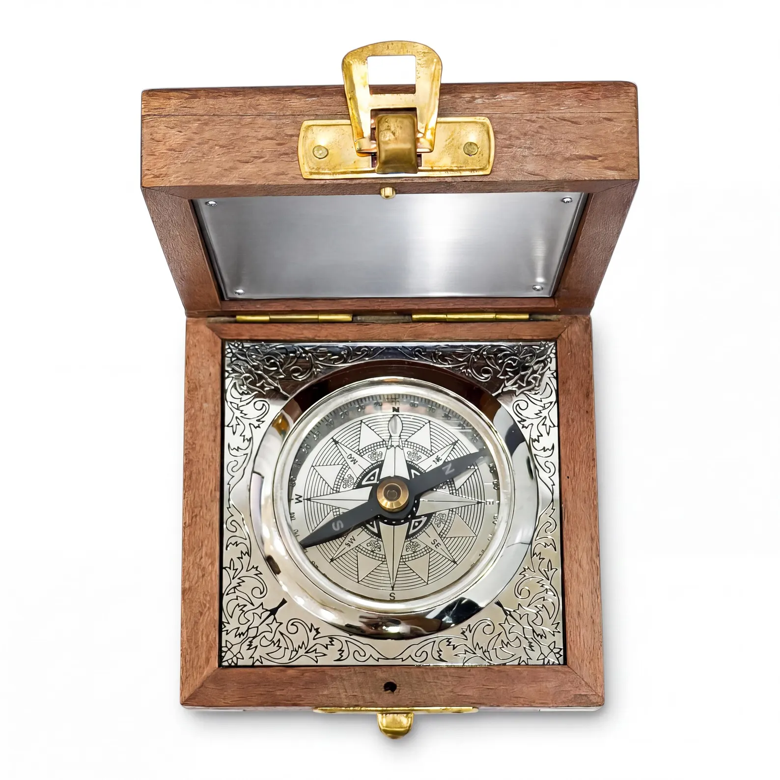 Personalised Nautical Silver Colour Compass - Image 2